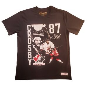 Mitchell & Ness Sidney Crosby Team Canada Hockey Graphic T-Shirt Mens L Black